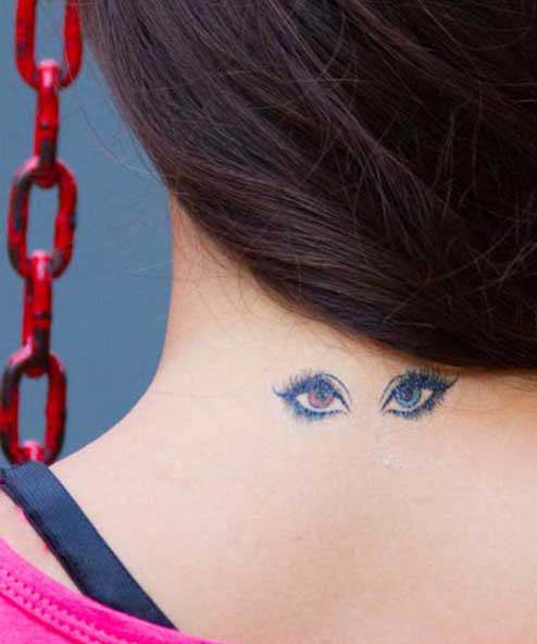 tatuagem temporária olhos