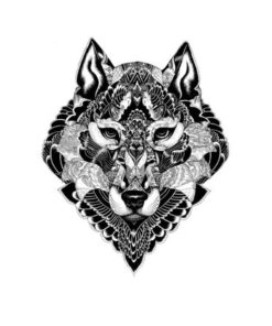 tatuagem-temporária-lobo