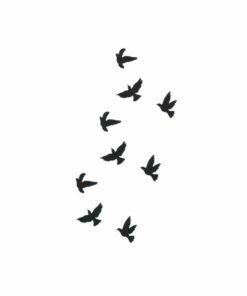 tatuagem temporaria pássaros voando