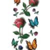 tatuagem temporária borboleta e rosas