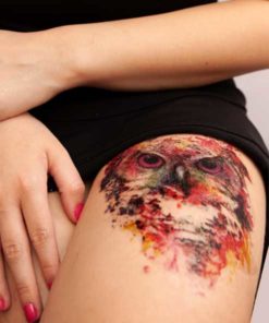 tatuagem temporaria coruja